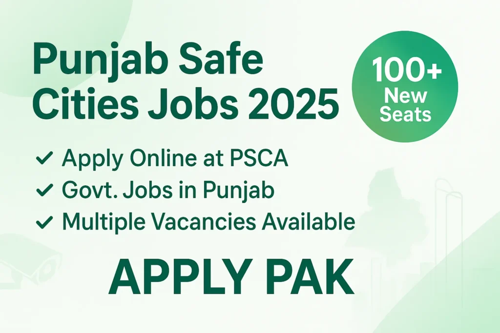 Punjab Safe Cities Jobs 2025
